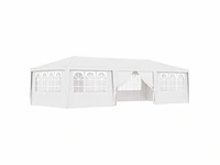 Partytent met zijwanden 4x9m wit 90 g/m² - afbeelding 2 van  9