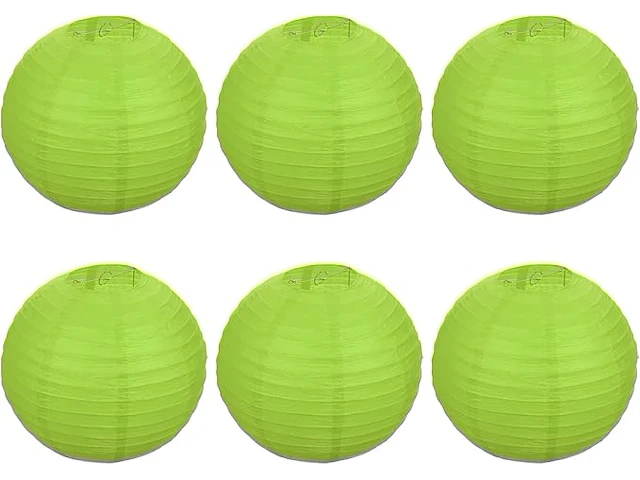 Patikil papieren lantaarns (groen) - afbeelding 1 van  4