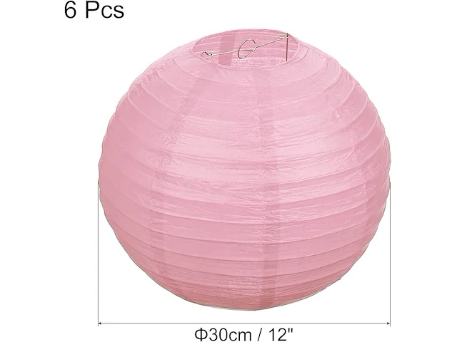 Patikil papieren lantaarns (roze) - afbeelding 2 van  4