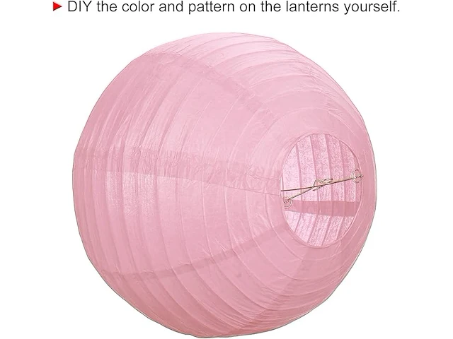Patikil papieren lantaarns (roze) - afbeelding 4 van  4