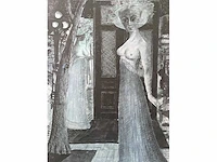 Paul delvaux “pompei detaille 1970”