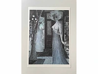 Paul delvaux “pompei detaille 1970” - afbeelding 3 van  3