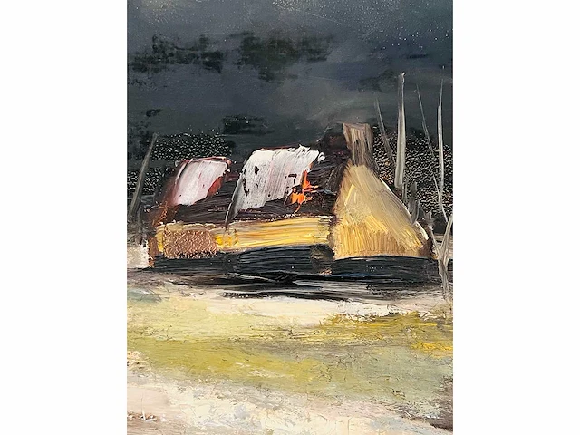 Paul permeke - hoeves in de avondgloed - olie op doek - afbeelding 2 van  14
