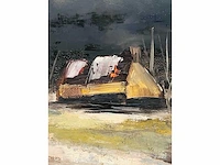Paul permeke - hoeves in de avondgloed - olie op doek - afbeelding 2 van  14