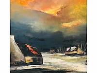 Paul permeke - hoeves in de avondgloed - olie op doek - afbeelding 10 van  14