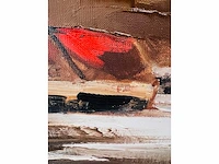 Paul permeke - landschap met winterzon - olie op doek - afbeelding 2 van  15
