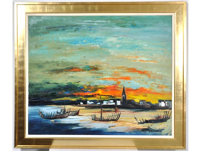 Paul permeke - port-louis, bretagne - olie op doek - 100x120 - 1965 - afbeelding 8 van  15