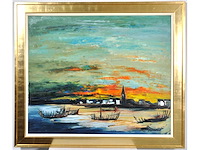 Paul permeke - port-louis, bretagne - olie op doek - 100x120 - 1965 - afbeelding 8 van  15