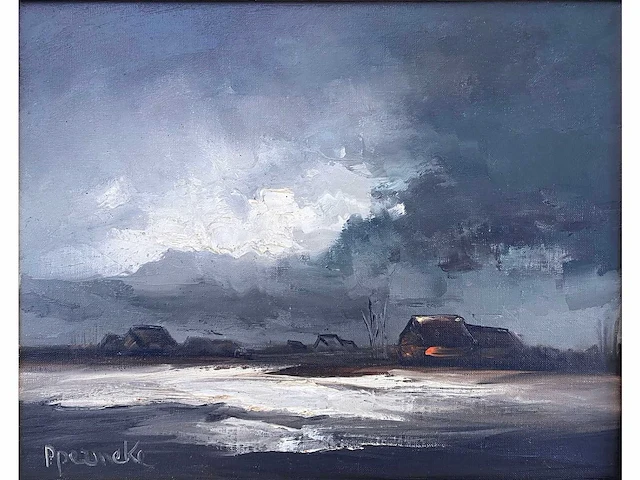Paul permeke - uitzicht op het platteland - olie op doek - afbeelding 1 van  8