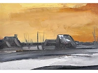 Paul permeke - winterlandschap met boerderij - olie op doek - afbeelding 5 van  9