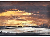 Paul permeke (1918-1990) – winterlandschap - olie op paneel - afbeelding 1 van  7