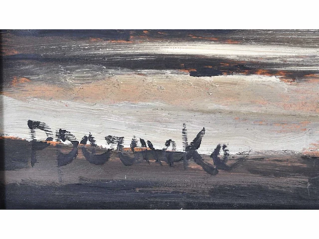 Paul permeke (1918-1990) – winterlandschap - olie op paneel - afbeelding 3 van  7