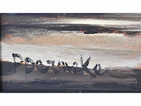 Paul permeke (1918-1990) – winterlandschap - olie op paneel - afbeelding 3 van  7