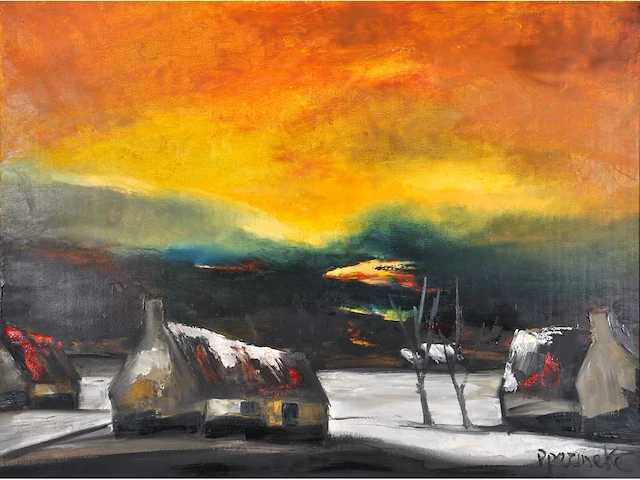 Paul permeke – avondschemering - olie op doek - afbeelding 1 van  11