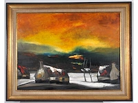 Paul permeke – avondschemering - olie op doek - afbeelding 4 van  11