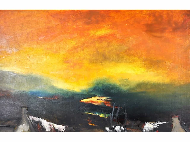 Paul permeke – avondschemering - olie op doek - afbeelding 8 van  11