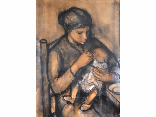 Paul smolders (oost-malle, 1921-1997) - origineel, groot - afbeelding 1 van  9