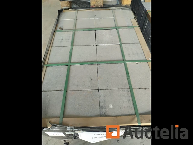 Pave pierre bleue belge veillis 20x20x4 43.20m2 3 pal - afbeelding 1 van  4