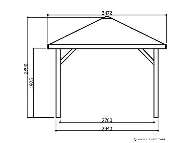 Paviljoen 4.372 x 4.372 mm - afbeelding 2 van  2