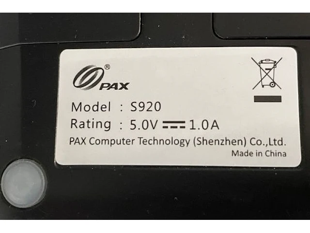 Pax betaalterminal - afbeelding 2 van  2