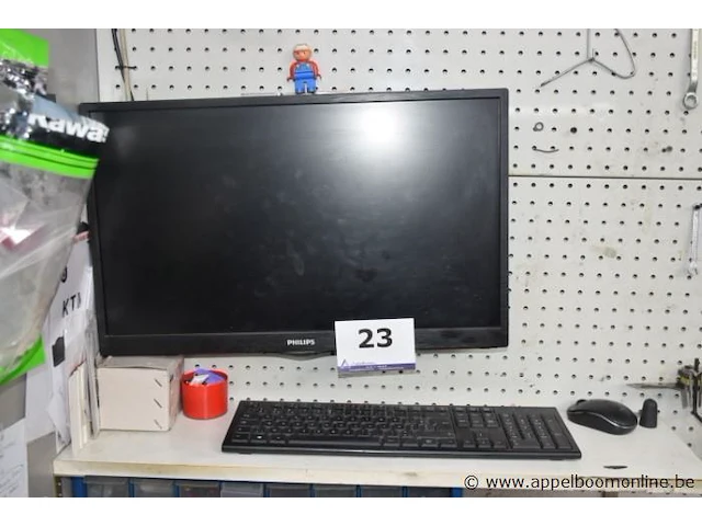 Pc dell compl met tft scherm philips zonder voet, klavier en muis, paswoord niet gekend - afbeelding 1 van  2