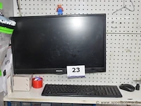Pc dell compl met tft scherm philips zonder voet, klavier en muis, paswoord niet gekend