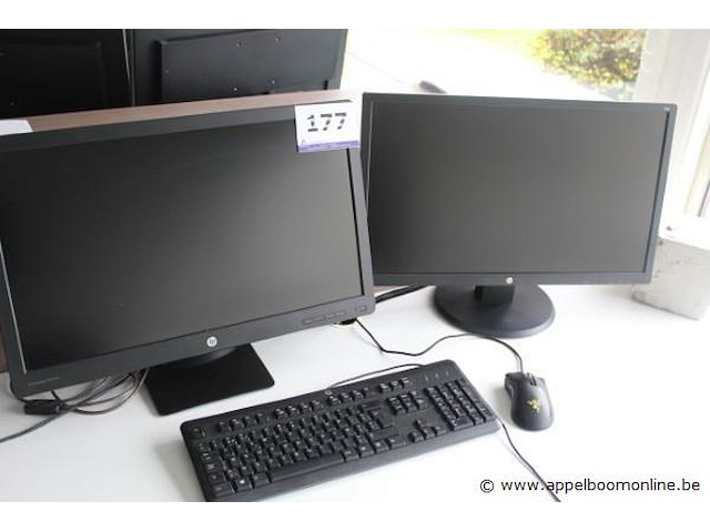 Pc hp compleet met 2 tft-schermen hp - afbeelding 1 van  2