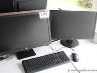 Pc hp compleet met 2 tft-schermen hp - afbeelding 1 van  2