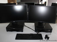 Pc hp core i8 compleet met 2 tft-schermen hp, klaiver en muis - afbeelding 2 van  2