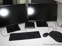 Pc hp elitedesk compleet me 2 tft-schermen ilyama, klavier en mui - afbeelding 2 van  2