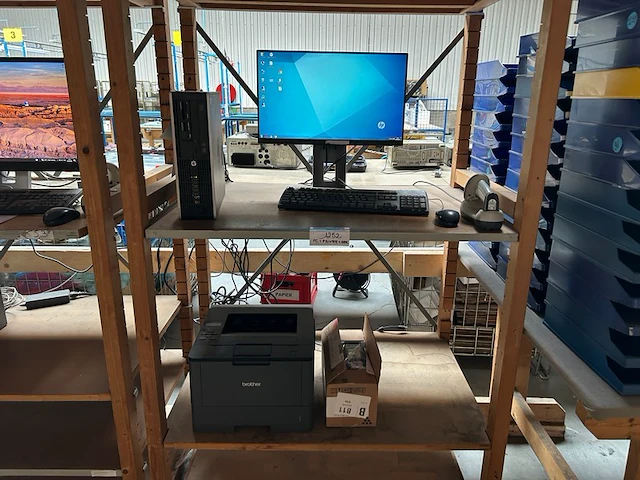 Pc, printer, +rek - afbeelding 1 van  6