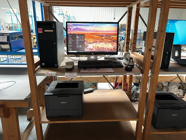 Pc, printer, +rek - afbeelding 1 van  6