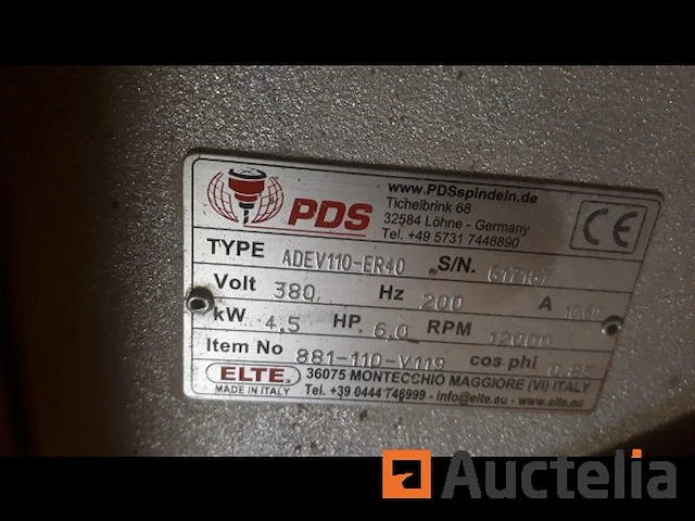 Pds adev110 motor - met er40 klemhouder - 4,5kw - afbeelding 9 van  9