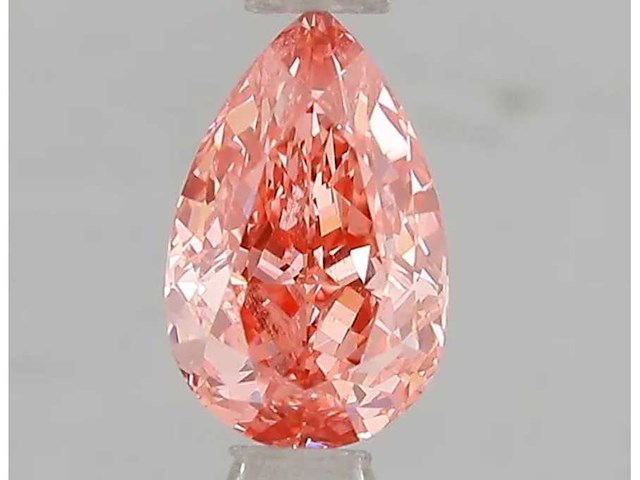 Pear diamant 0.51ct – fancy vivid pink/vs1 – igi - afbeelding 1 van  2