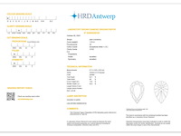 Pear diamant 1.03ct – d/vvs2 – hrd - afbeelding 4 van  4