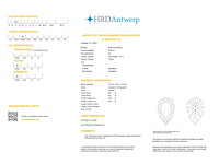 Pear diamant 2.55ct – f/vvs2 – hrd - afbeelding 4 van  4