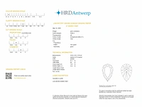 Pear diamond 0.88ct e/vs2 (hrd certified) - afbeelding 3 van  4