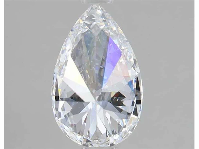 Pear diamond 1.91 ct d/vvs2 (hrd certified) - afbeelding 3 van  4