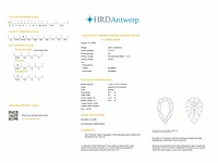 Pear diamond 1.91 ct d/vvs2 (hrd certified) - afbeelding 4 van  4