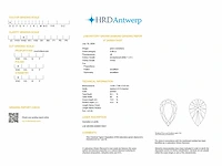 Pear diamond 3.06 ct d/vvs2 (hrd certified) - afbeelding 4 van  4
