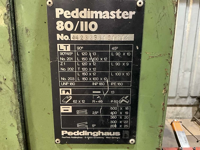 Peddinghaus peddimaster 80/110 pons- en knipmachine - afbeelding 6 van  14