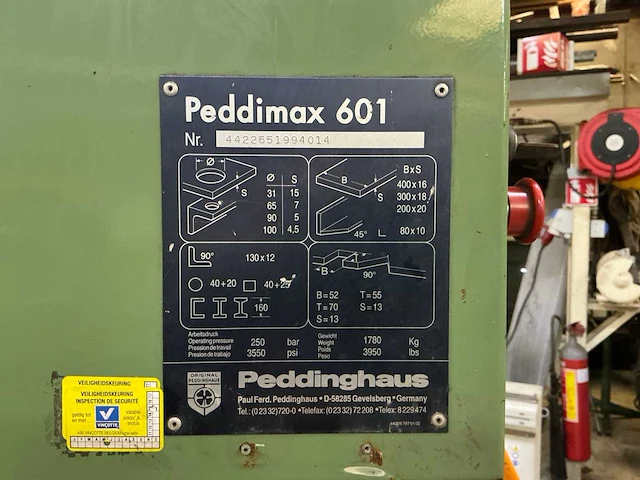 Peddinghaus peddimax 601 pons- en knipmachine - afbeelding 11 van  12