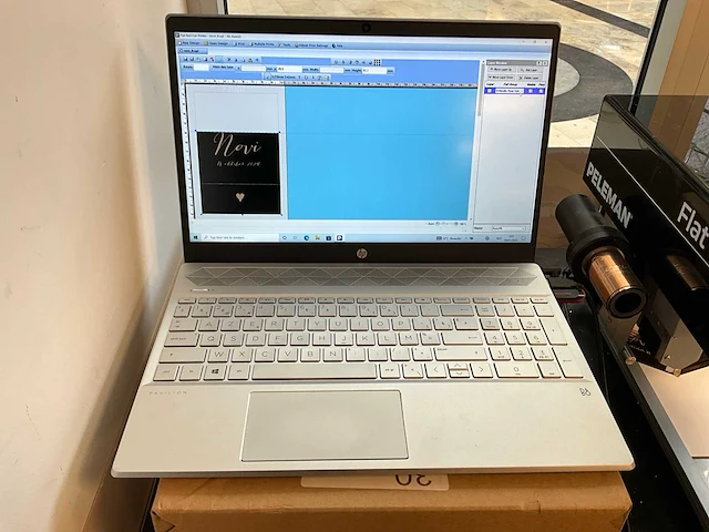 Peleman flatbed foil printer + hp laptop incl. software - afbeelding 4 van  9