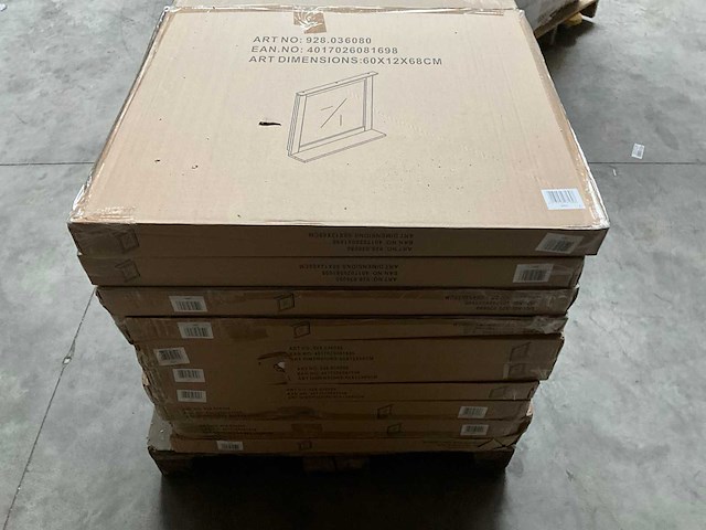 Pelipal jasper houten spiegel met plank (10x) - afbeelding 2 van  3