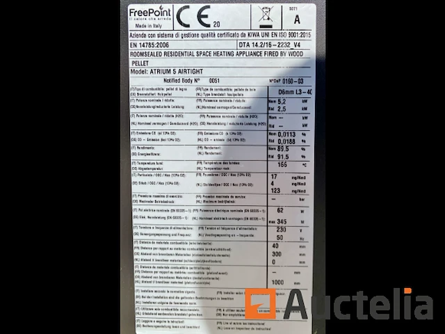 Pelletkachel 5,2 kw atrium metaal antraciet - afbeelding 5 van  18