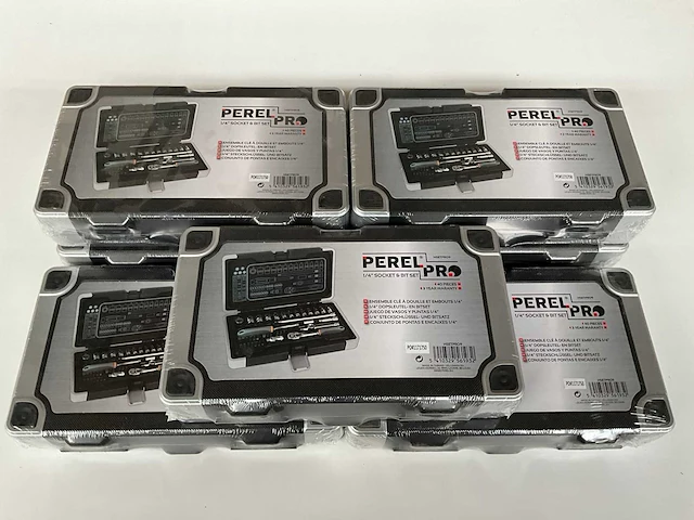 Perel 1/4” dopsleutel en bitset (7x) - afbeelding 1 van  3