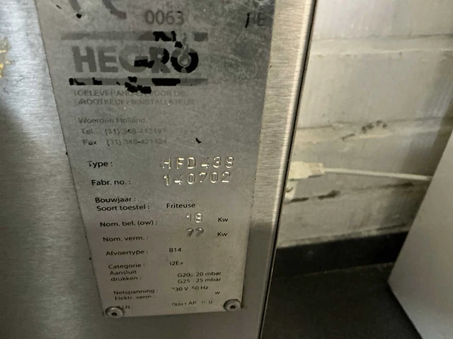 Perfecta / hegro hfd438 friteuse - afbeelding 11 van  11