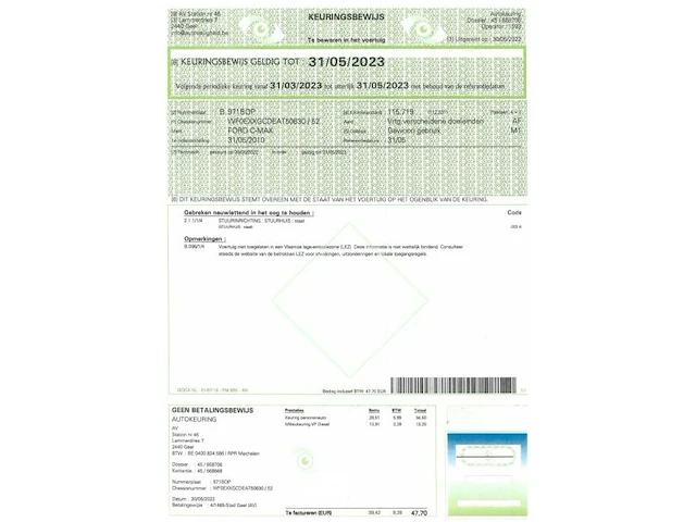 Personenwagen ford c-max tdci 2010 - afbeelding 3 van  7