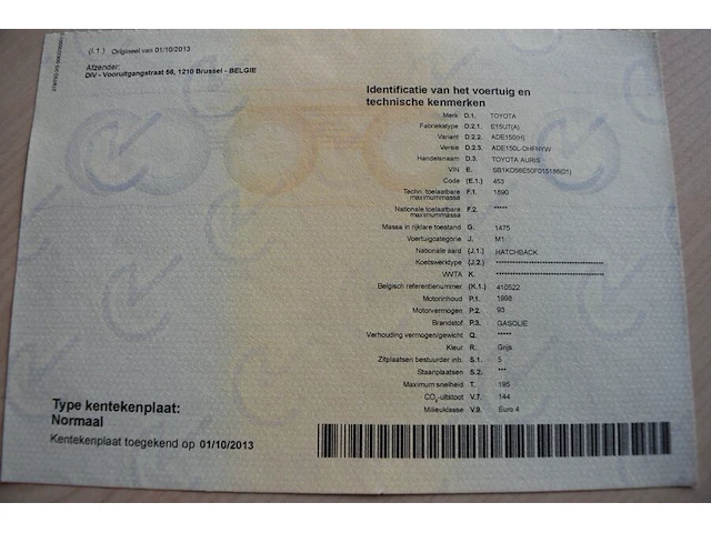 Personenwagen toyota auris (motor kapot)(defect)(sleutel, alle boorddocumenten) - afbeelding 14 van  33