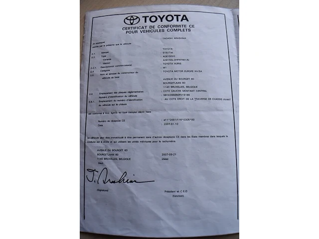 Personenwagen toyota auris (motor kapot)(defect)(sleutel, alle boorddocumenten) - afbeelding 17 van  33